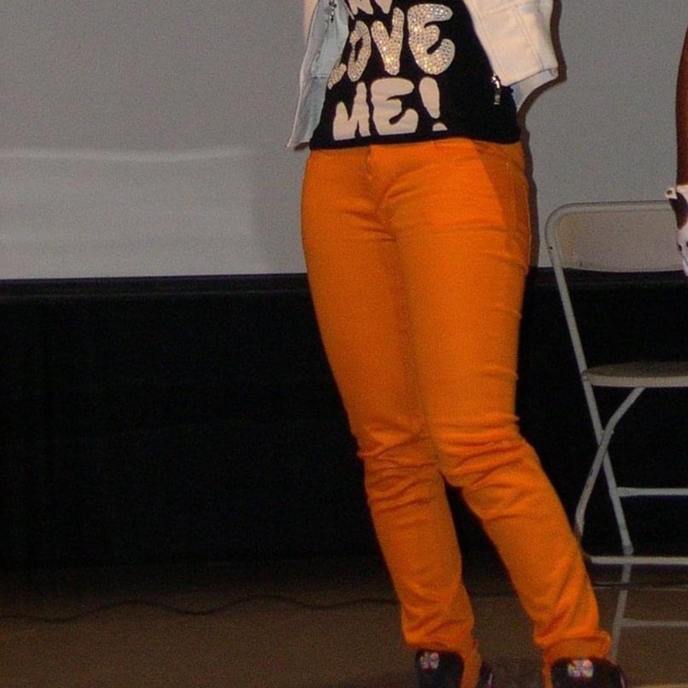 NEW ORANGE SKINNY LEG PANTS JEANS FOR WOMEN